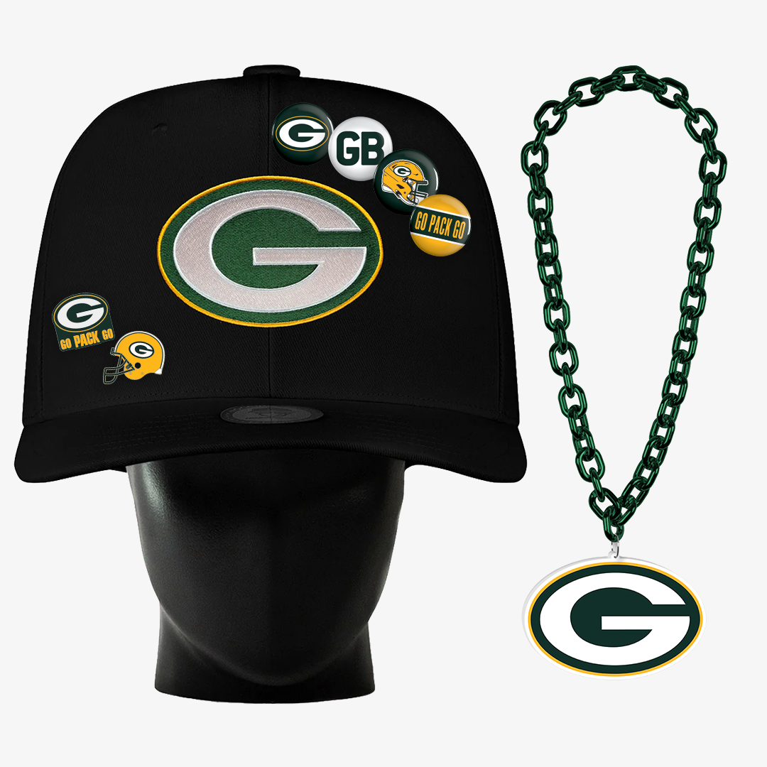 Green Bay Packers Super Fan Bundle  Noggin Boss