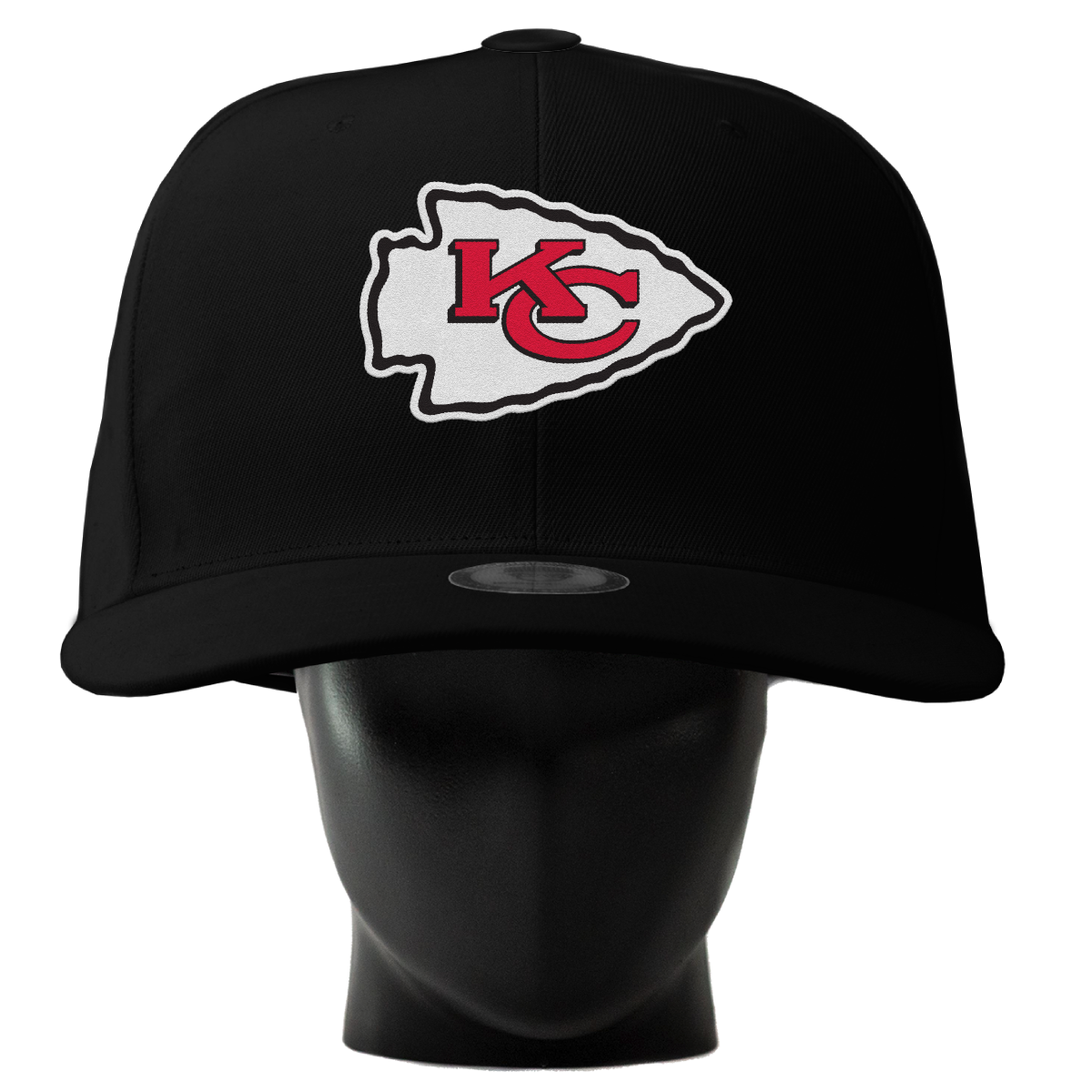 unisex Noggin Boss Black Kansas City Chiefs Oversized Hat