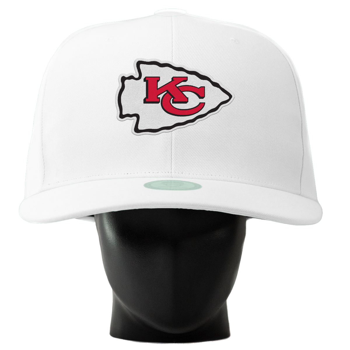 unisex Noggin Boss White Kansas City Chiefs Oversized Hat